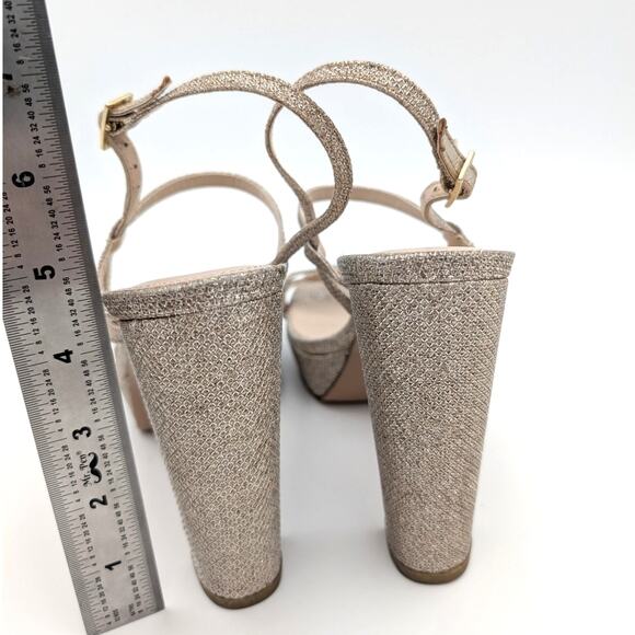 Pelle Moda Patsi 2 Platform High Heel Sandals Women's Gold Size US8M EU39 - Picture 4 of 10